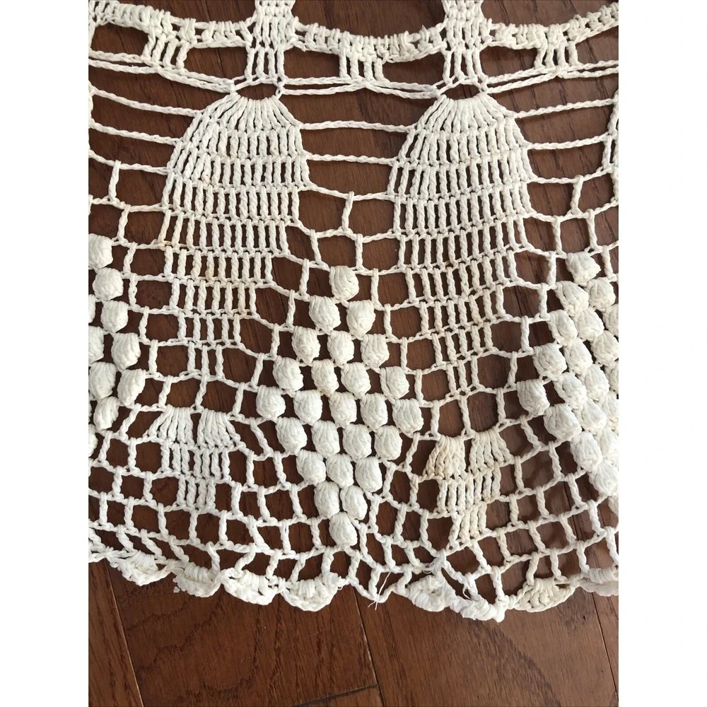 Vintage Ivory Hand Crocheted 40